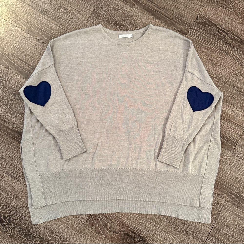 Mersea Amour Heart Elbow Patch Sweater